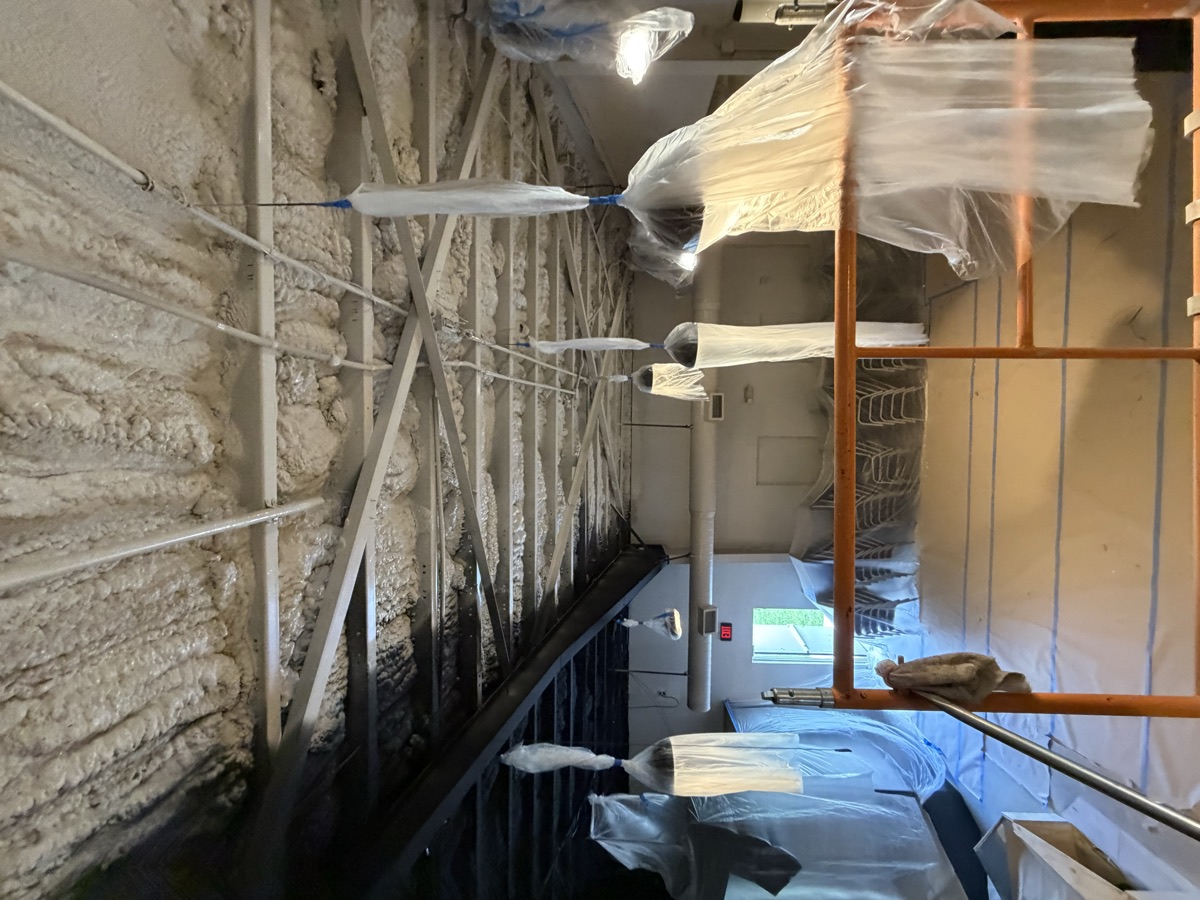 Ceiling being painted black